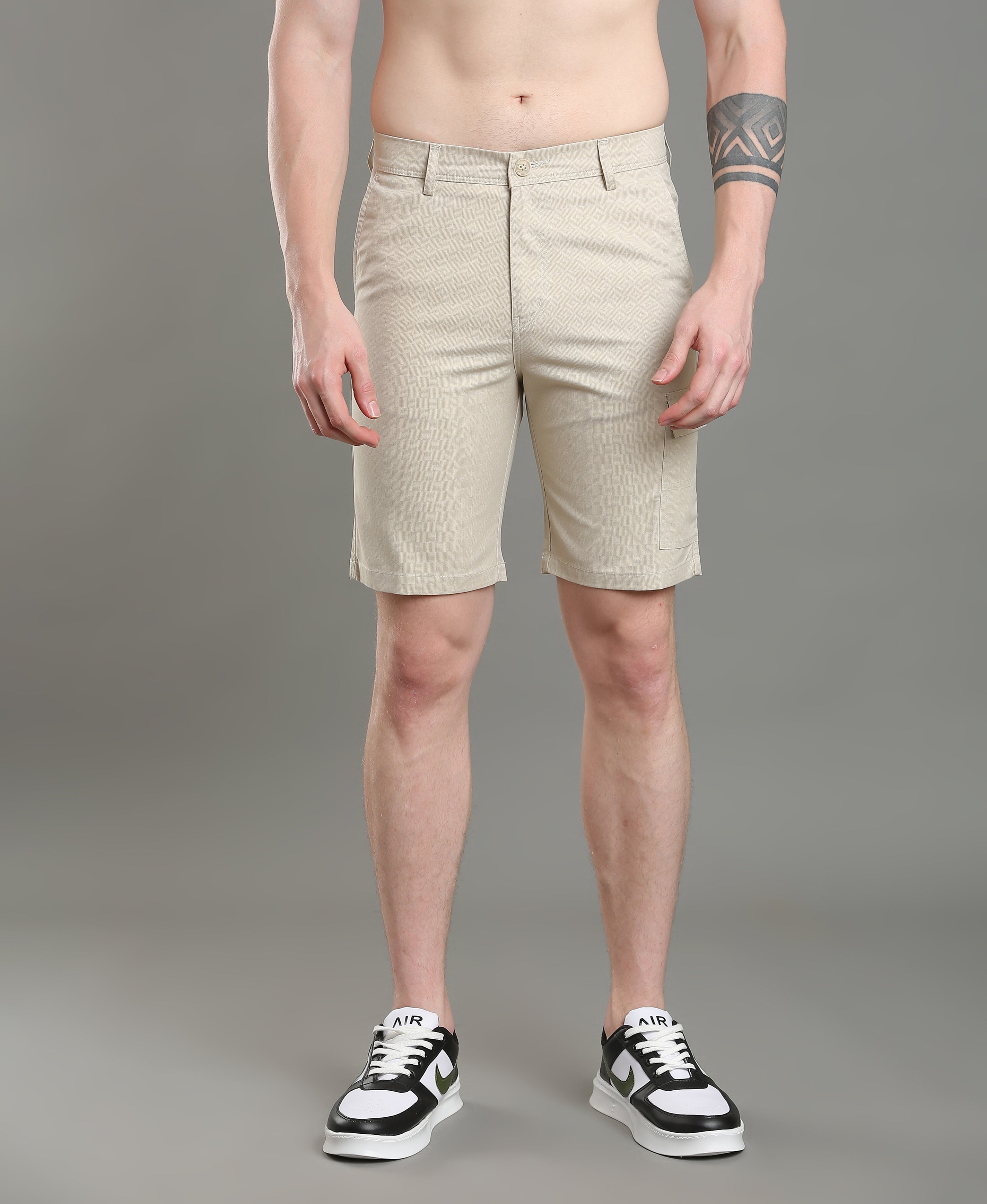 Almond Dune Twill Shorts