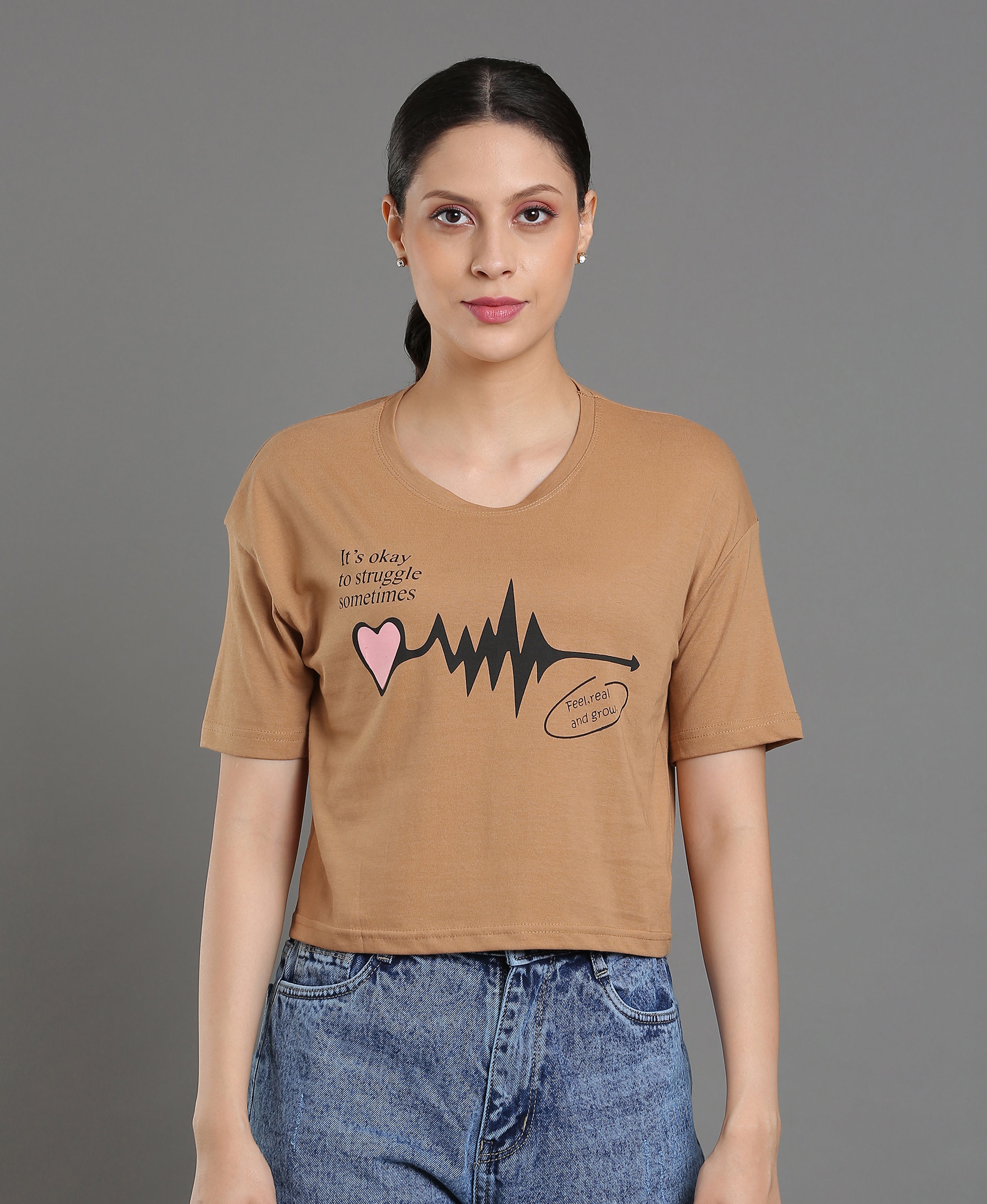 Mocha Jersey Loose Tee