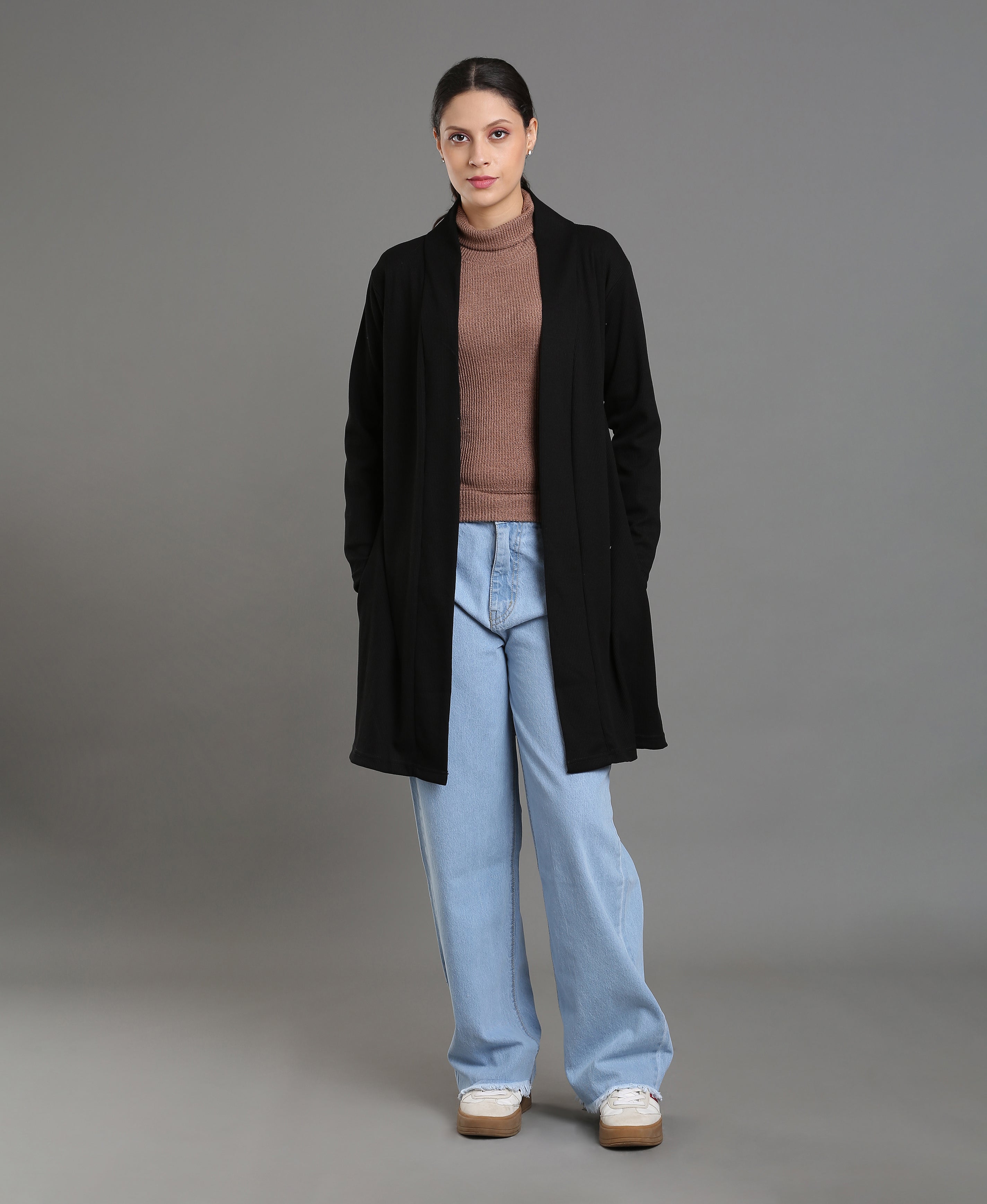 Noir Waffle Shrug