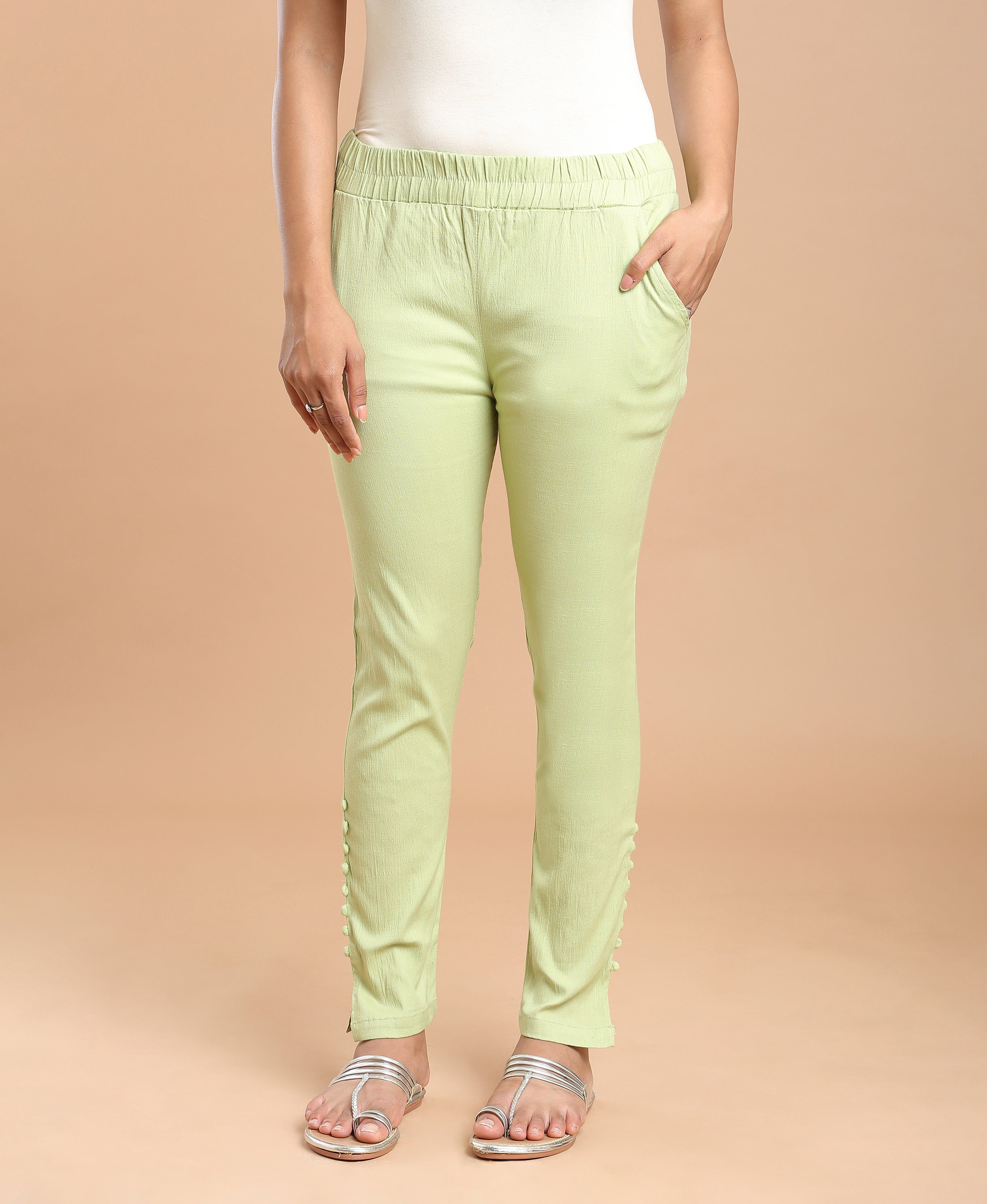 Pistachio Cigarette Pants