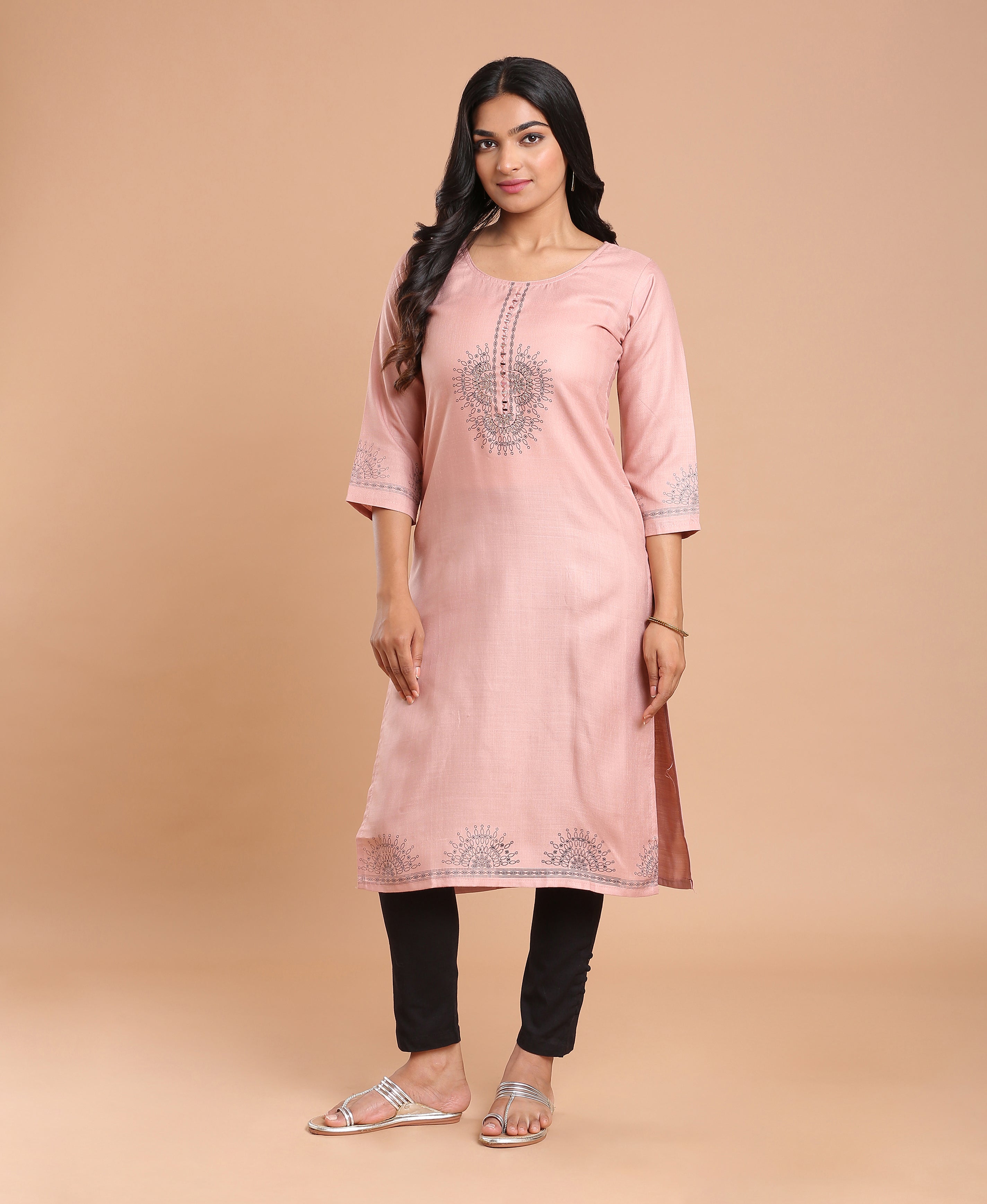 Assorted Glow Poly Cotton Kurti