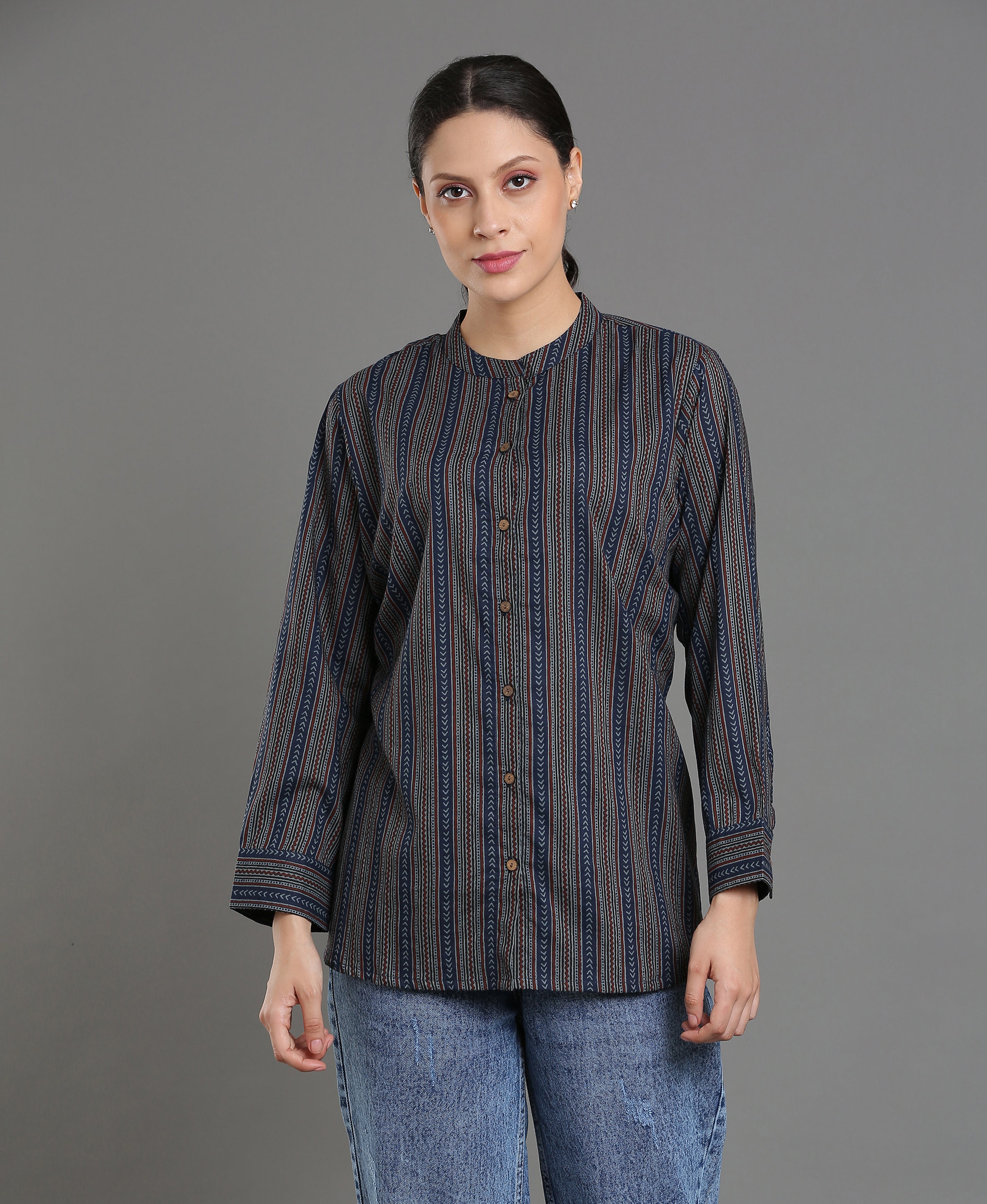 Indigo Bloom Tunic Top