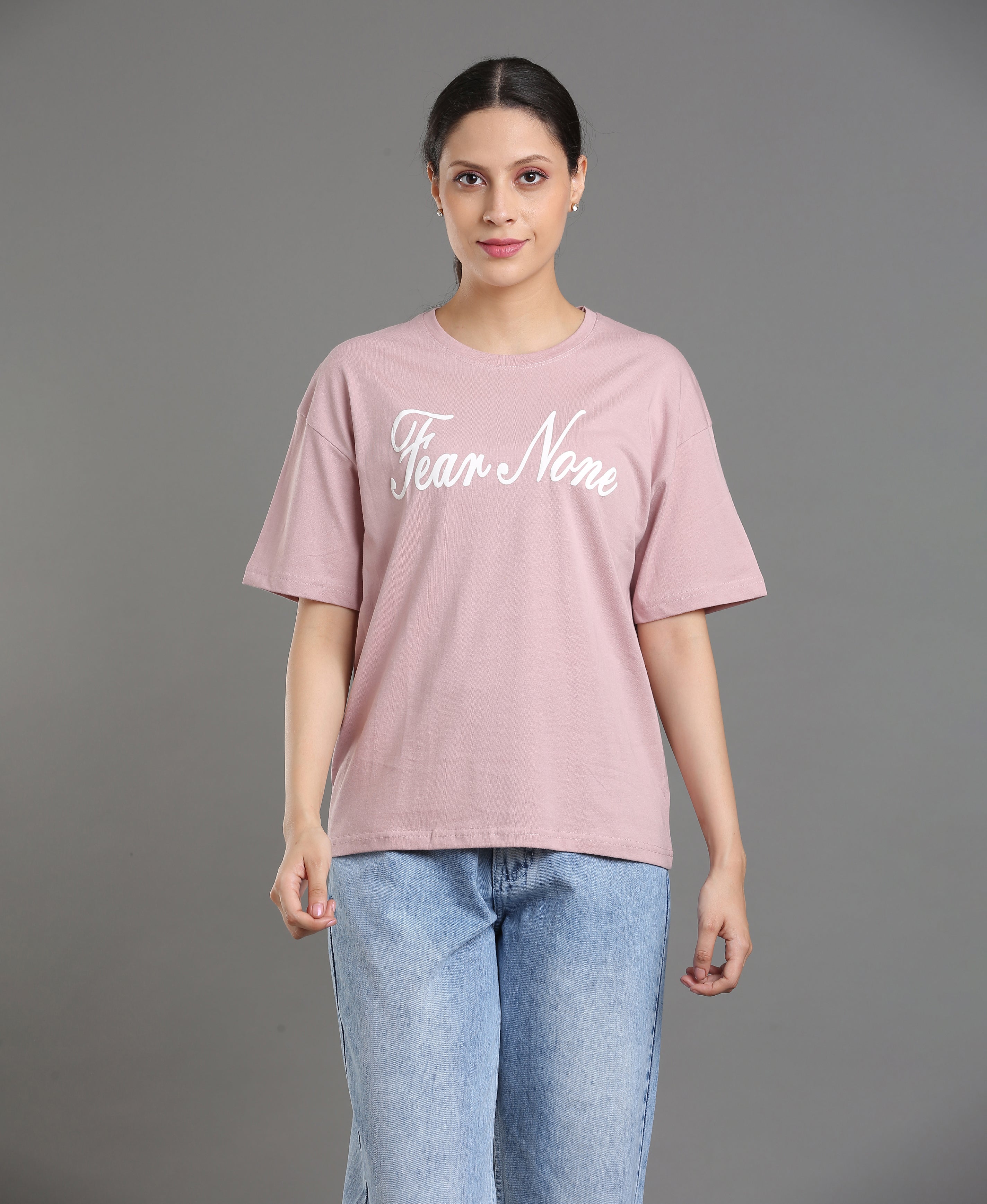Peach Jersey Oversized Tee