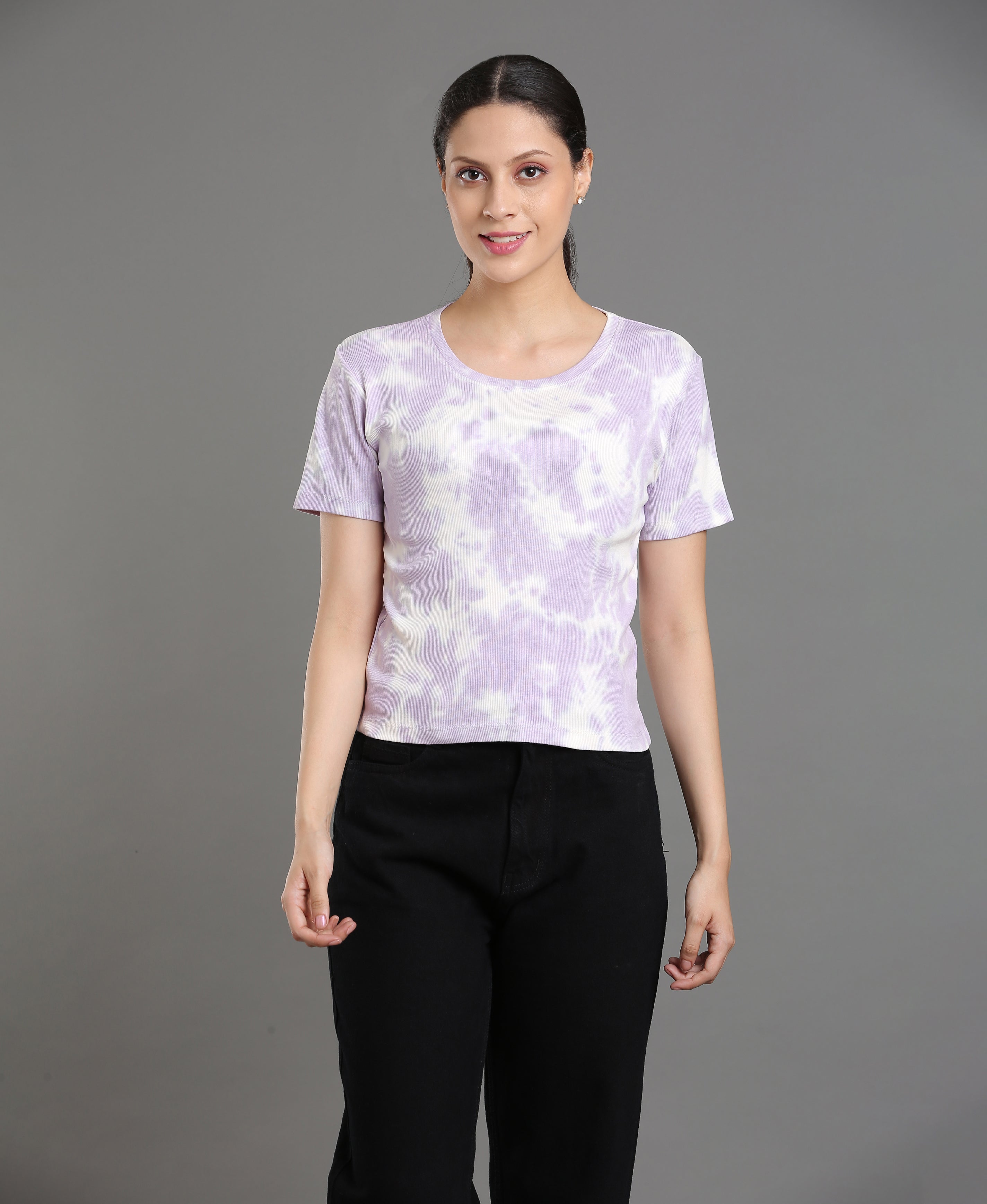 Amethyst Rib Knit Tee