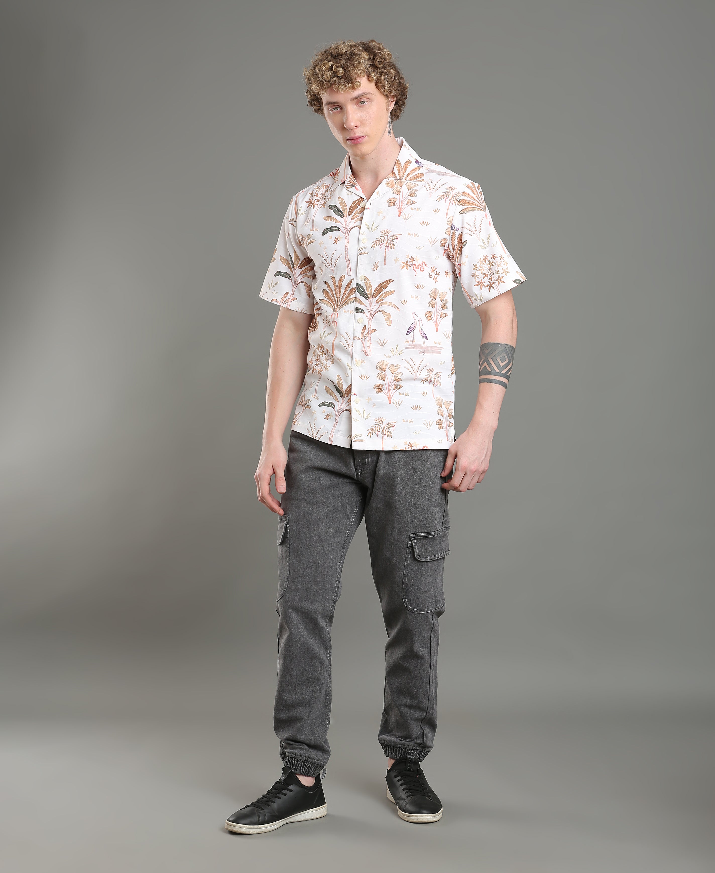 Aurora Wave Digital Print Shirt