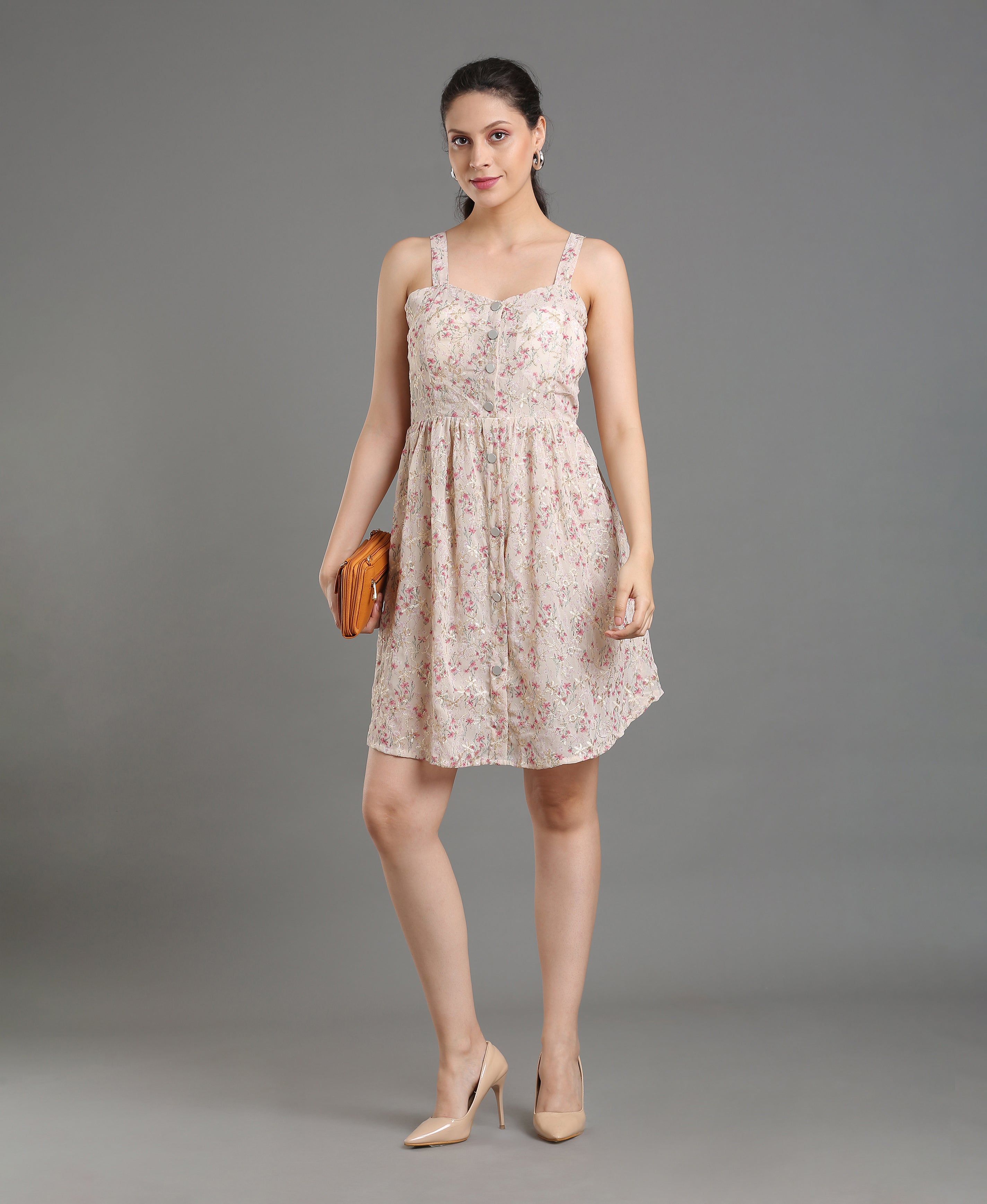 Blush Bloom Georgette Dress