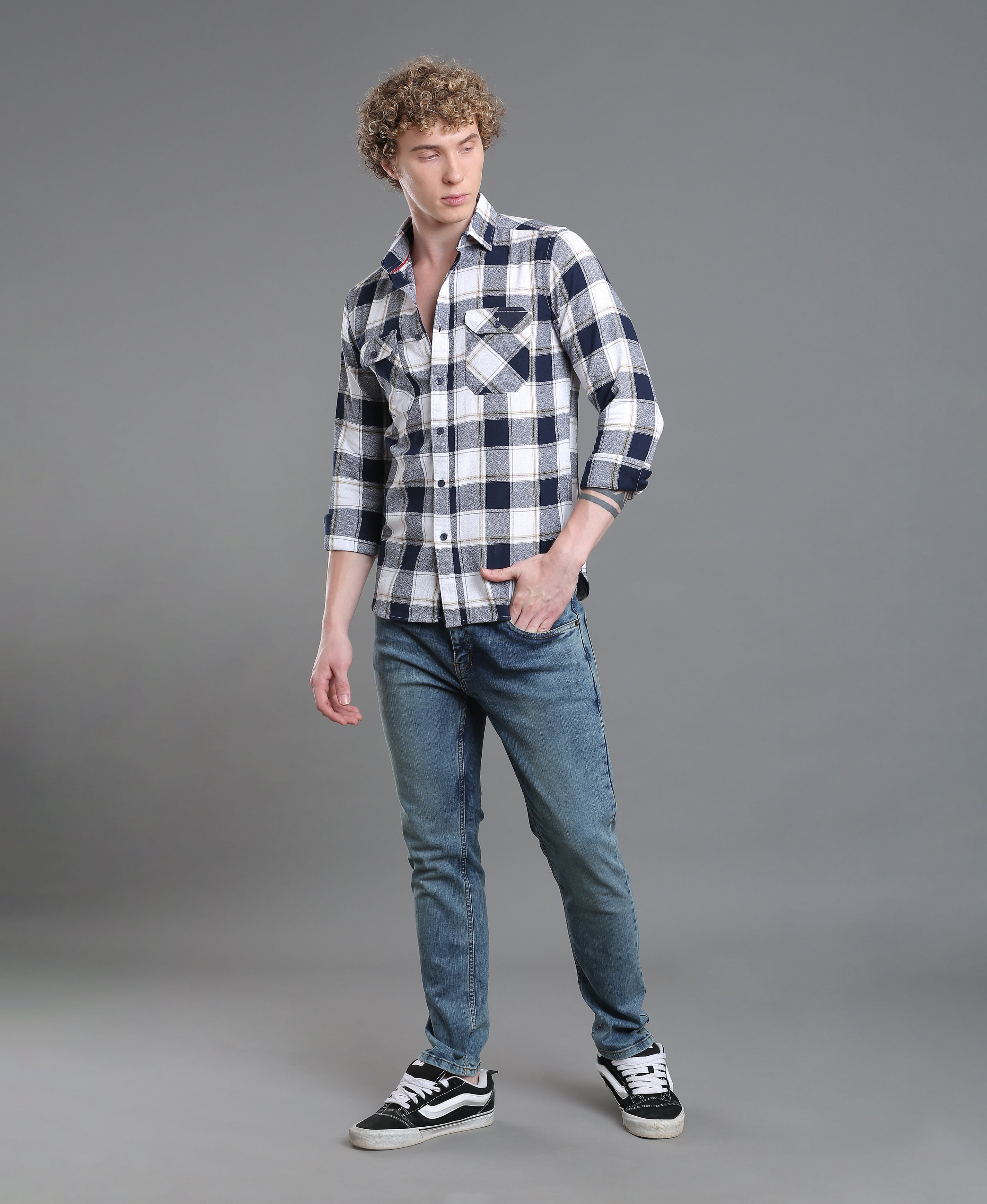 Azure Luxe Slim Shirt