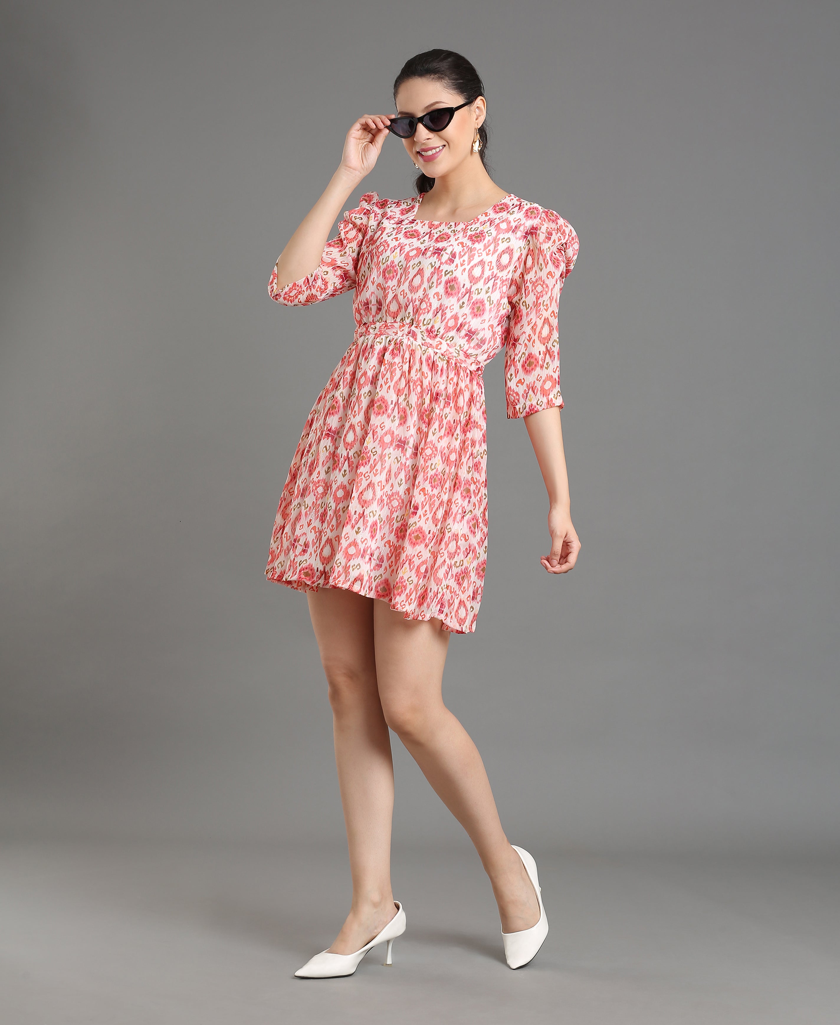 Blush Breeze Chiffon Dress