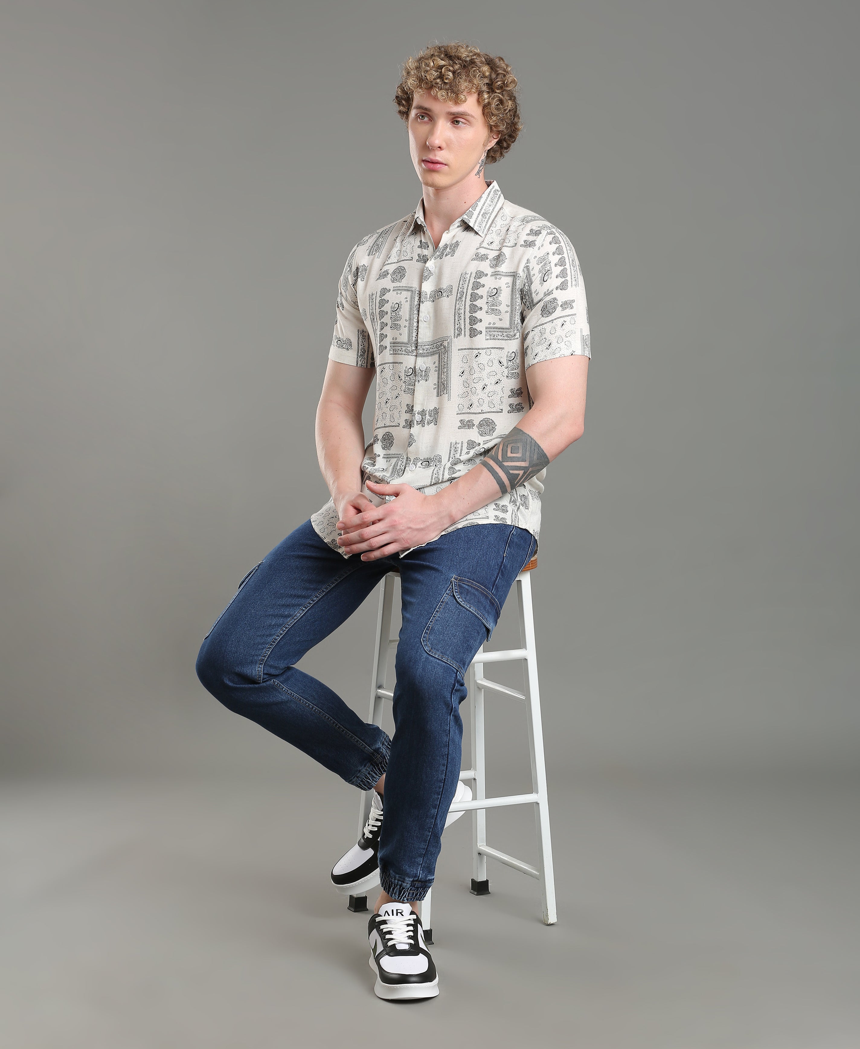 Tropical Weave Slim Shirt