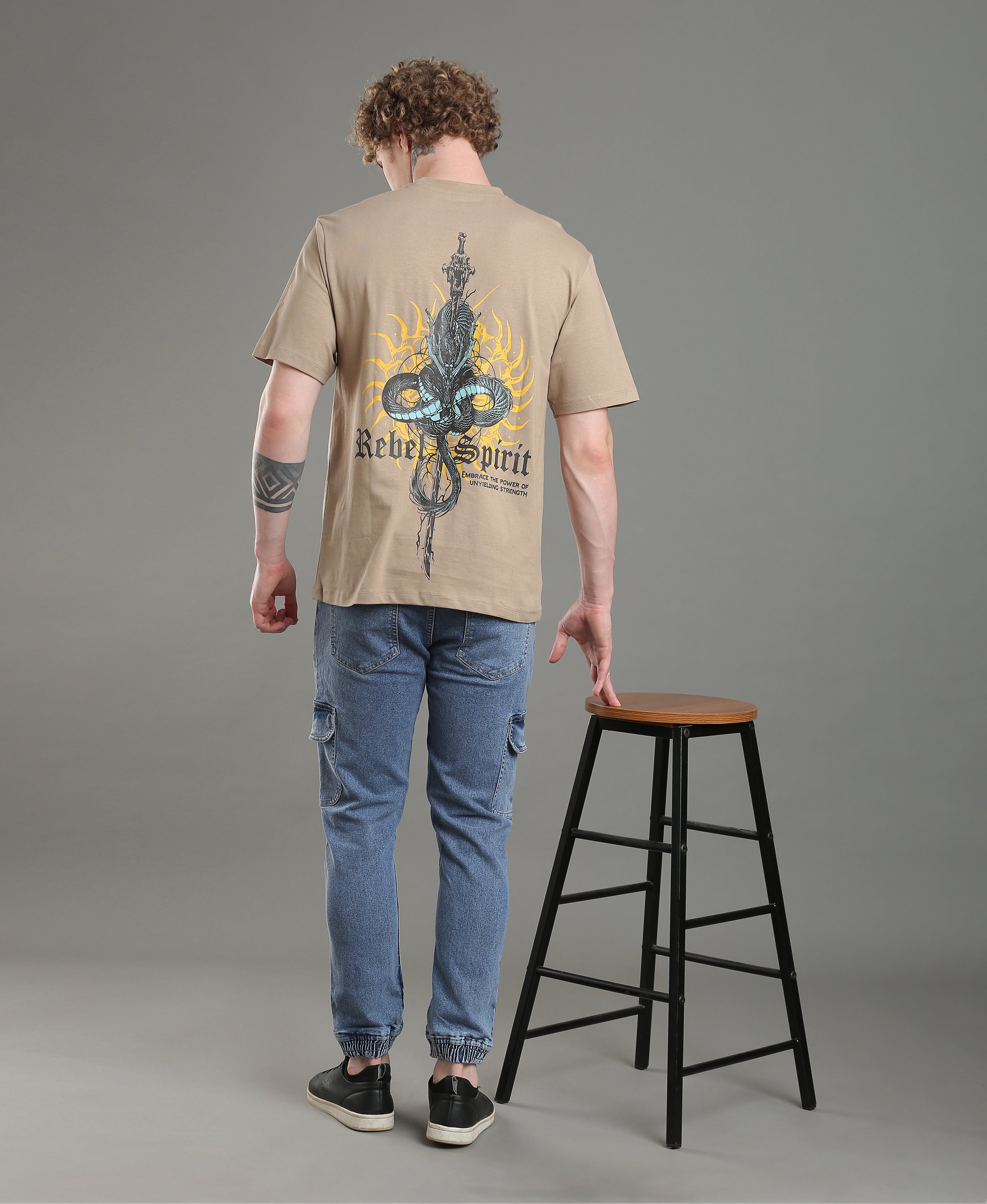 Sand Emblem Oversized Tee
