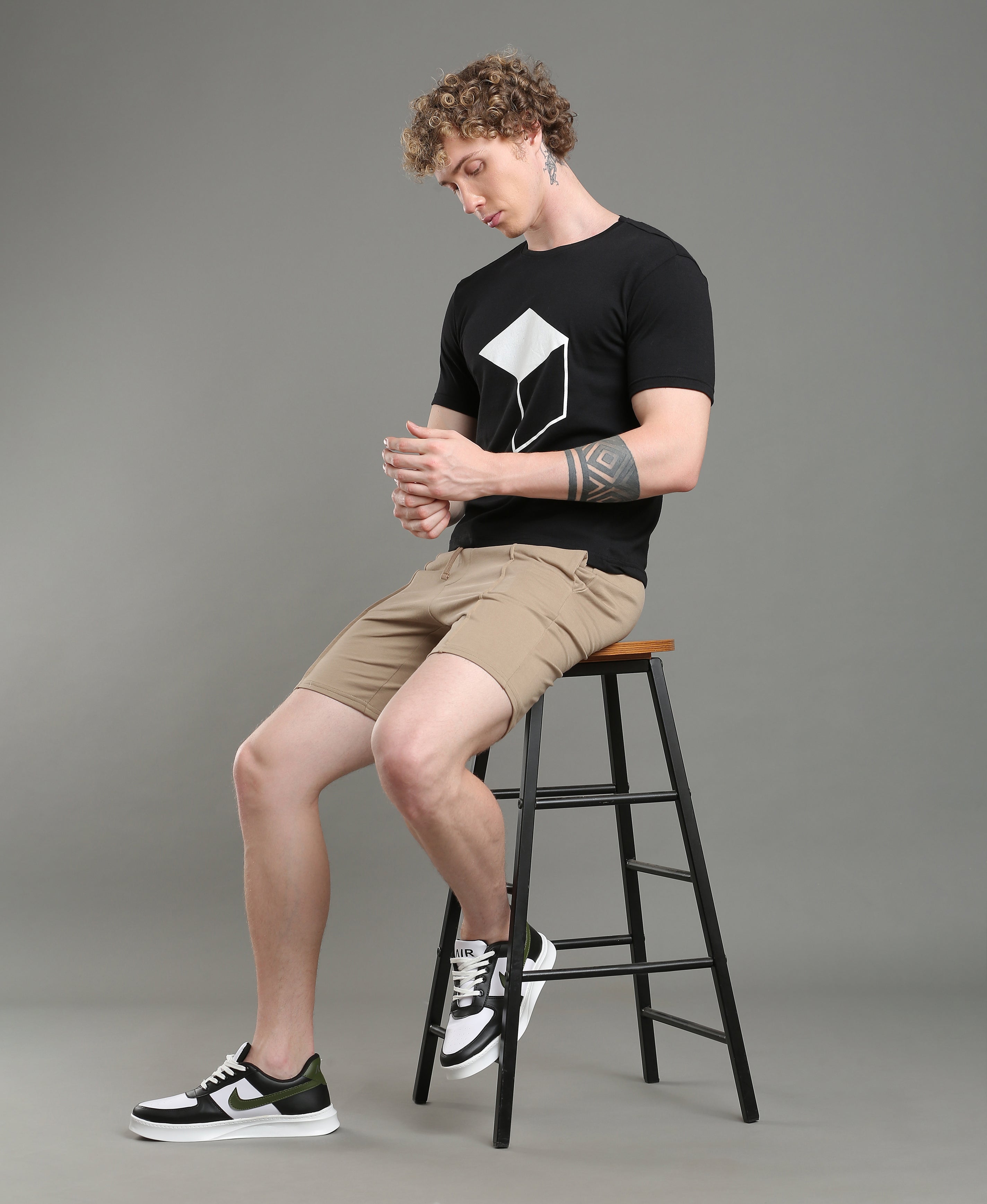 Desert Sand Cotton Shorts
