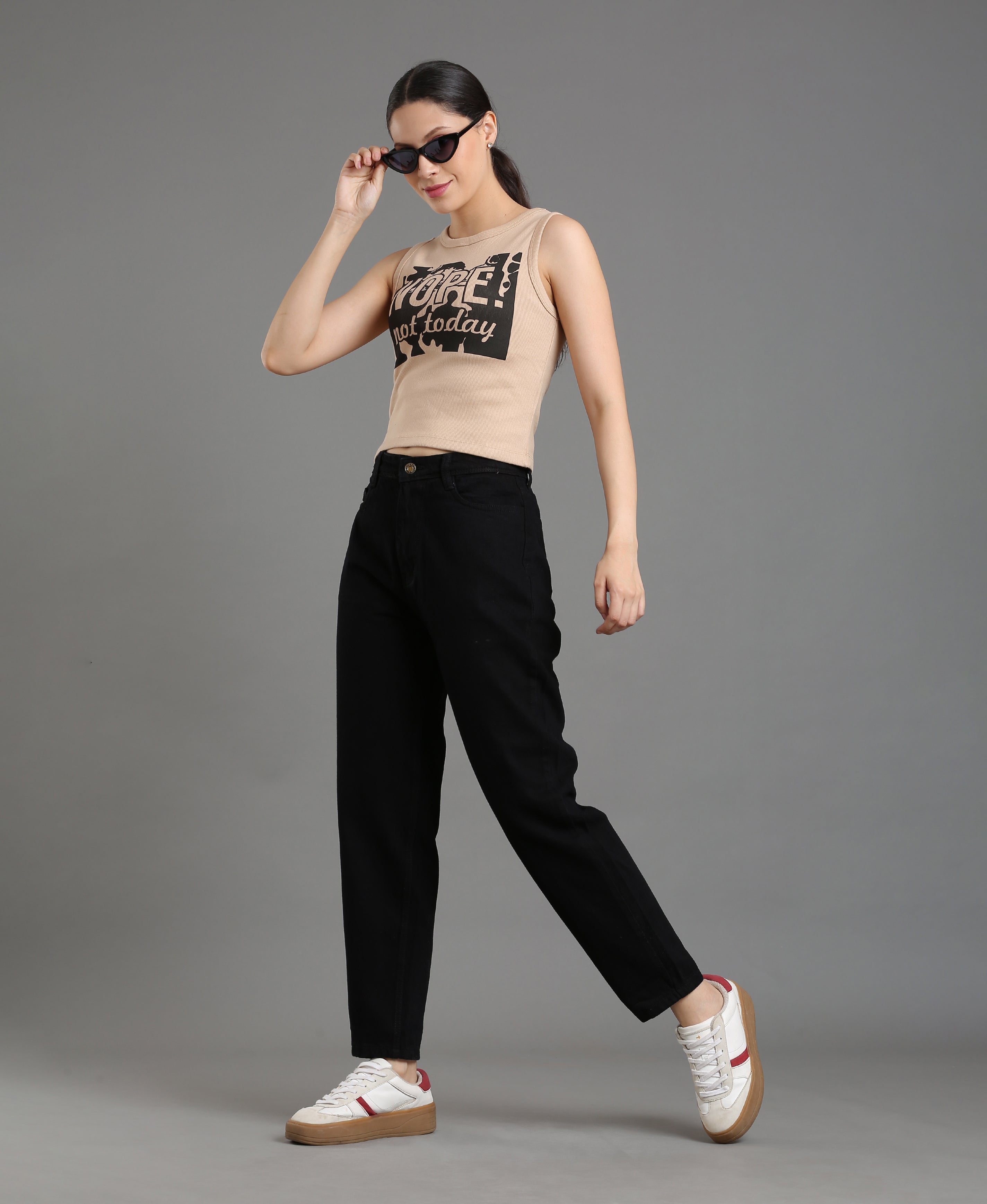 Blush Print Rib Knit Crop Top