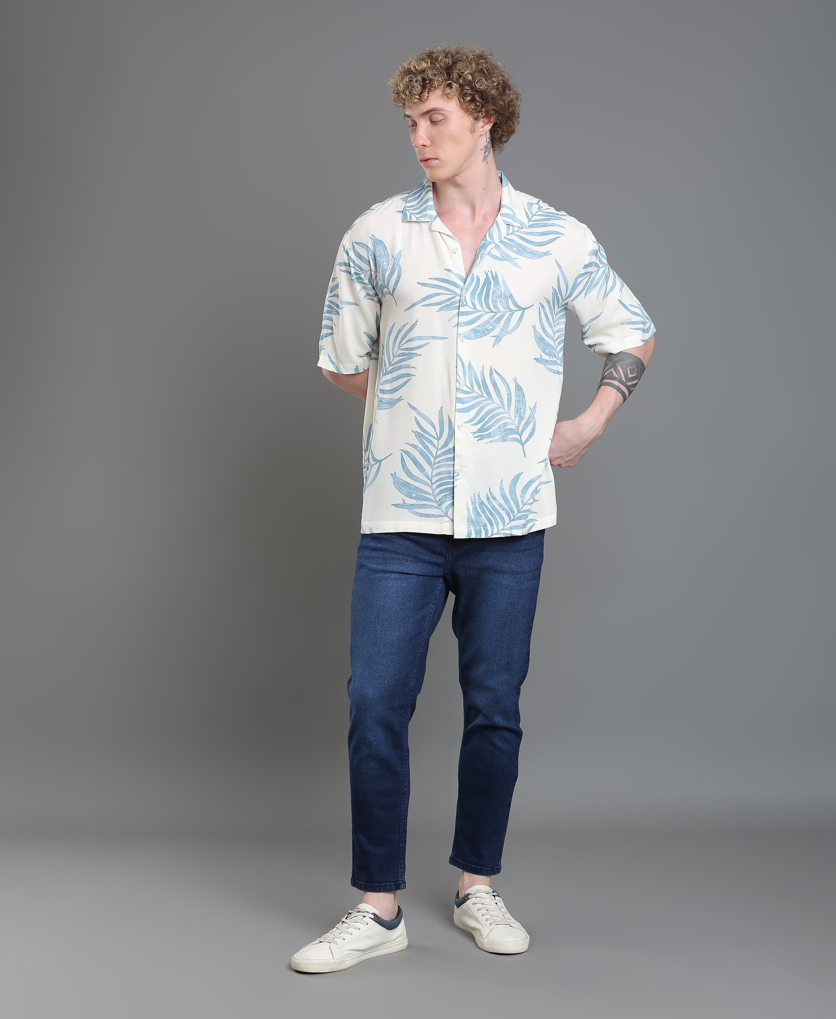 Ivory Print Regular Shirt