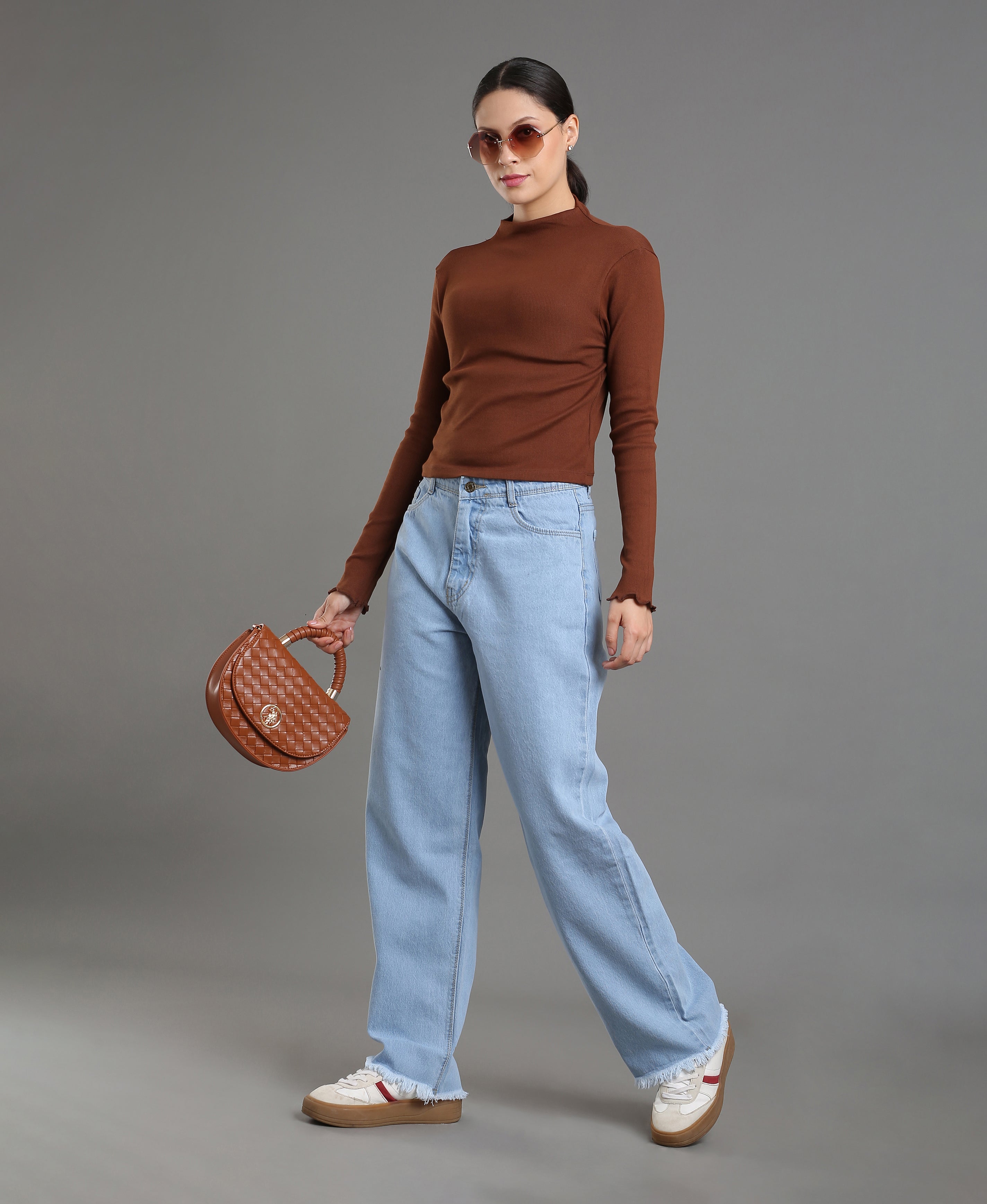 Mocha Rib Knit Crop Top