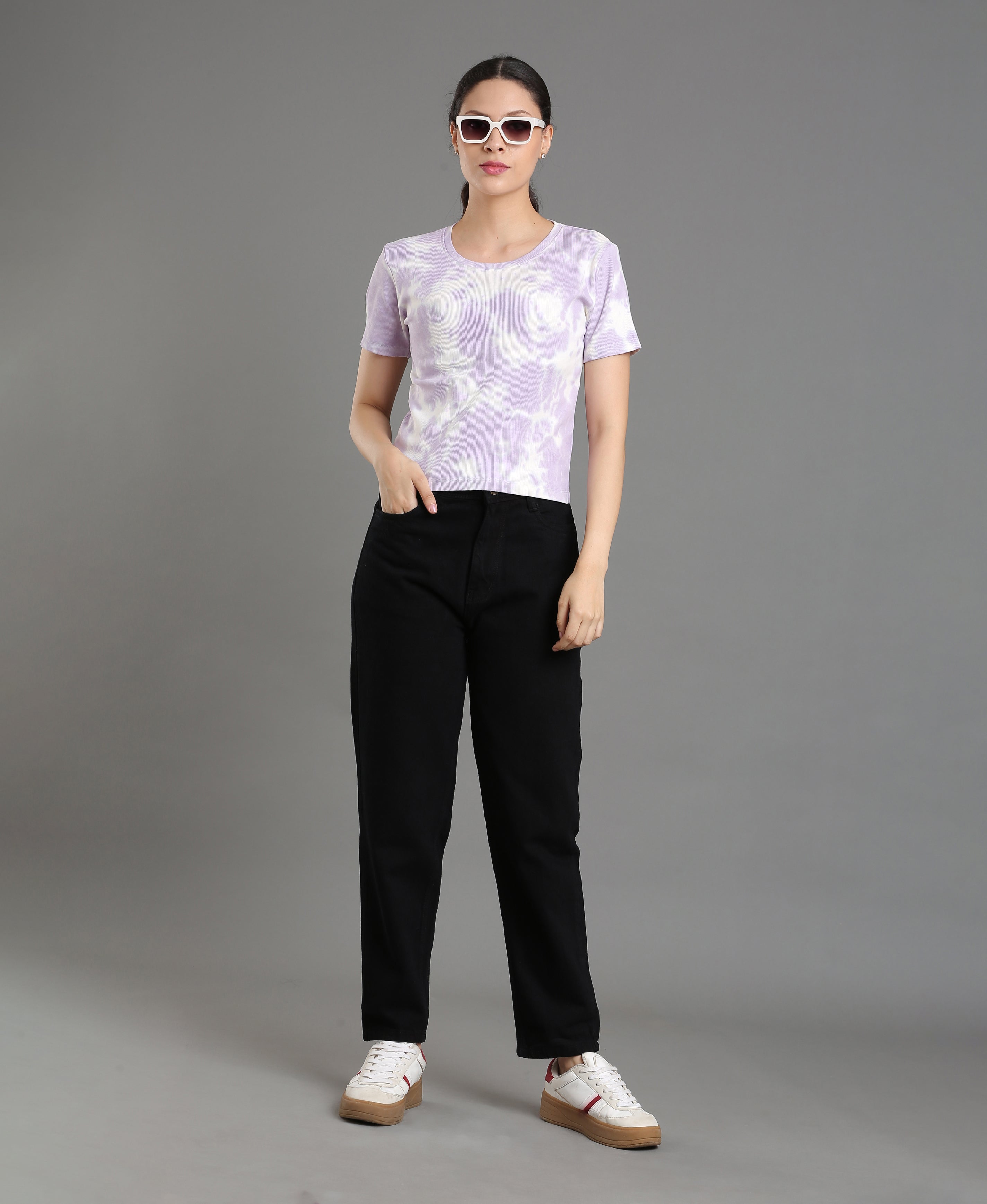 Amethyst Rib Knit Tee