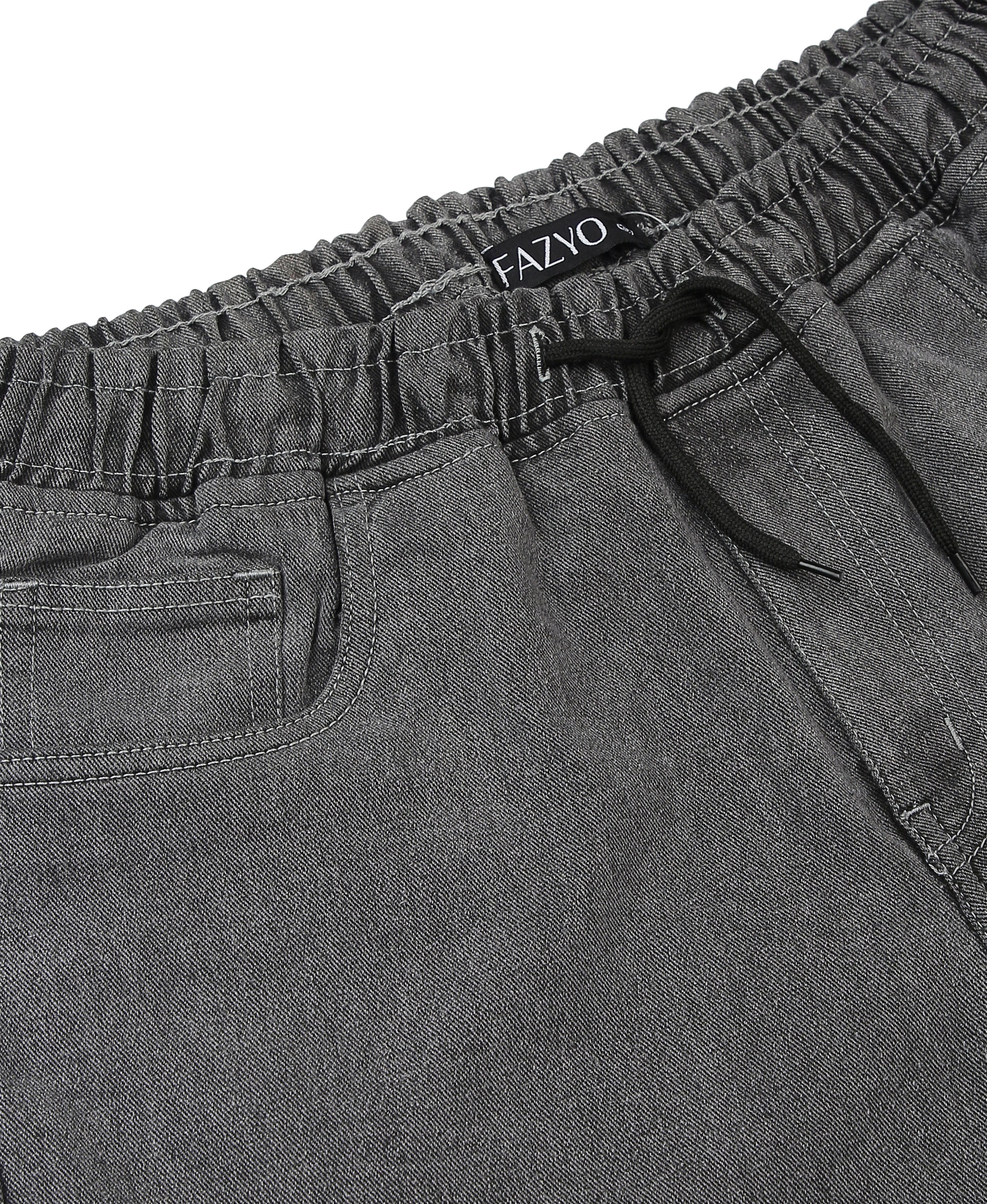 Silver Mist Denim Joggers