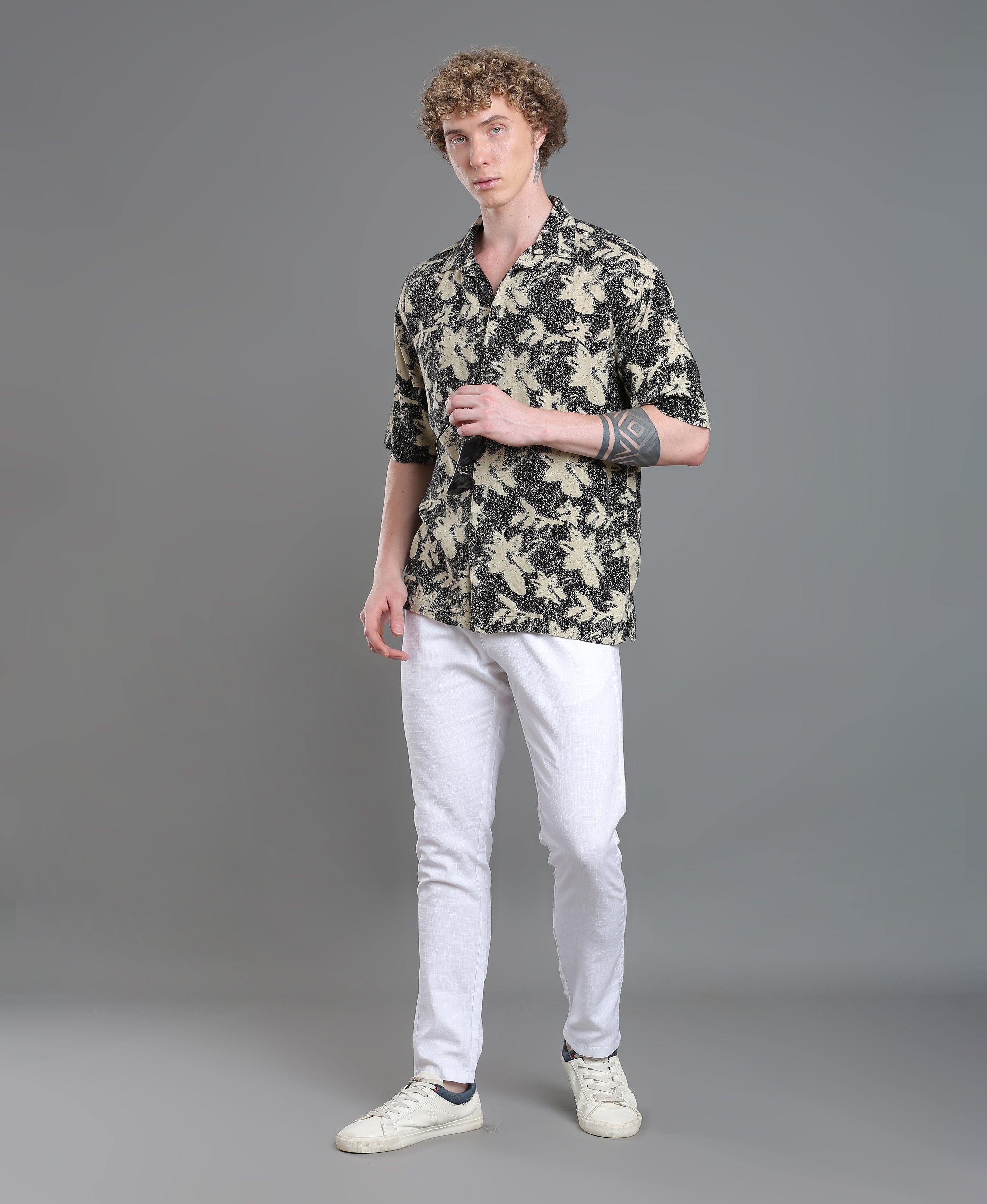 Noir Print Regular Shirt