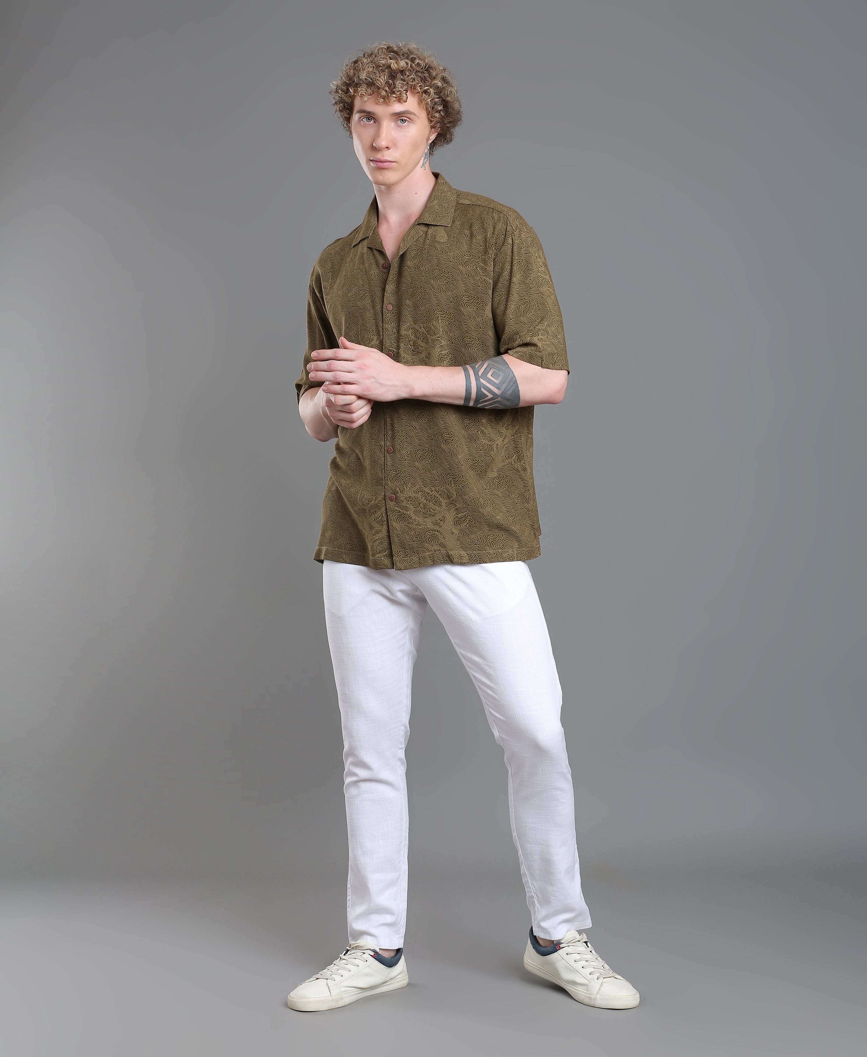 Cocoa Print Regular Shirt