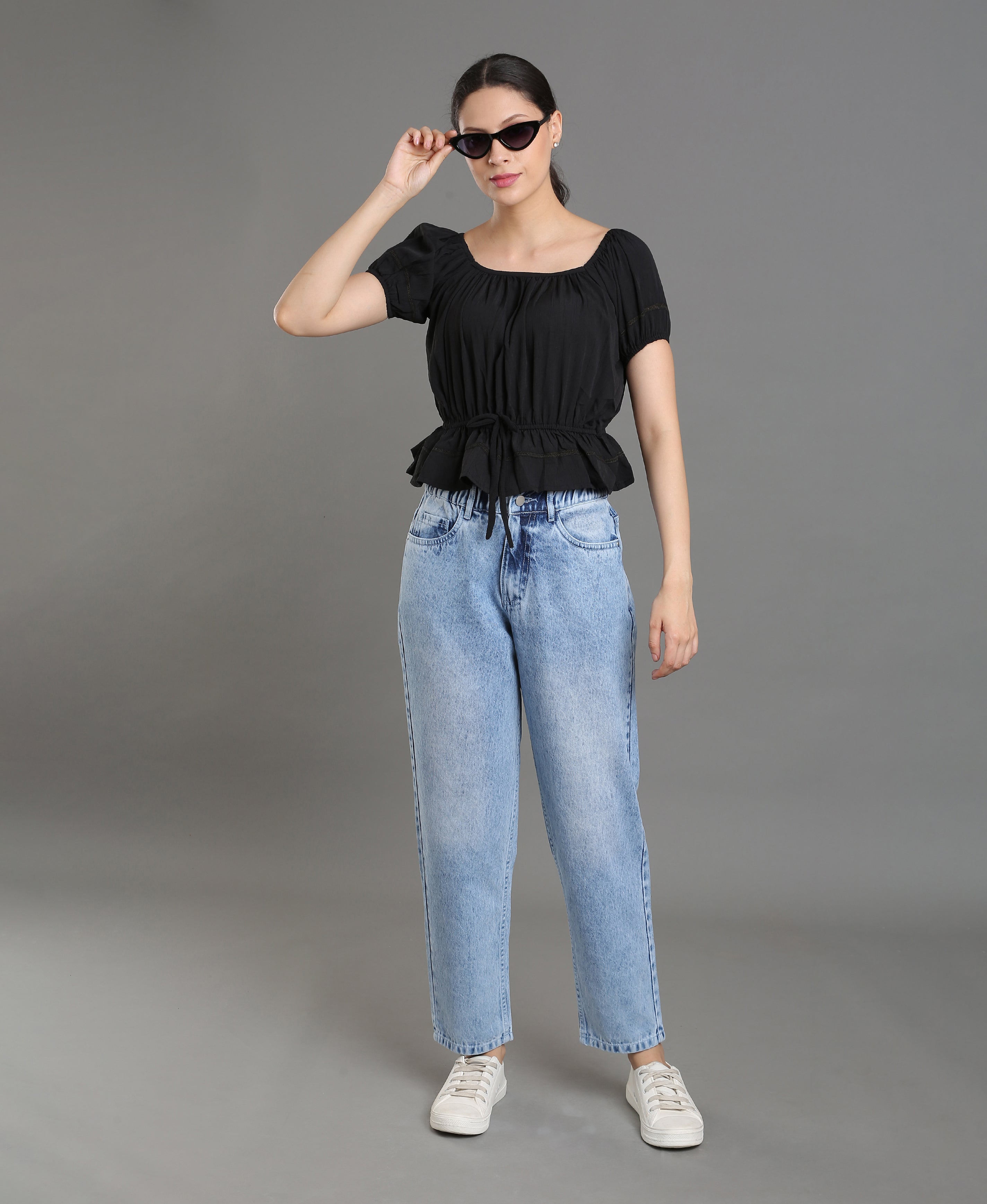 Noir Poly Crop Top
