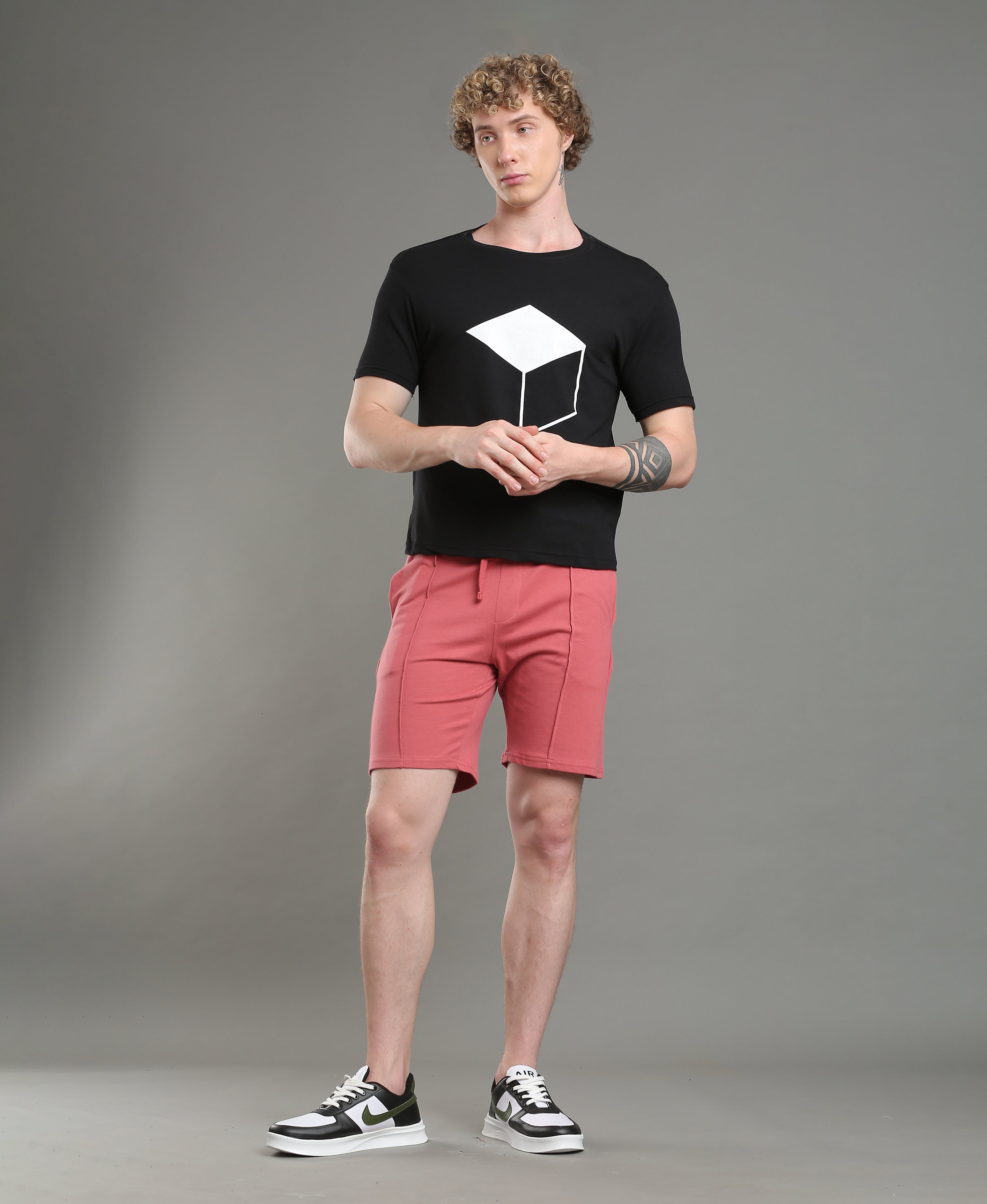 Blush Trail Cotton Shorts
