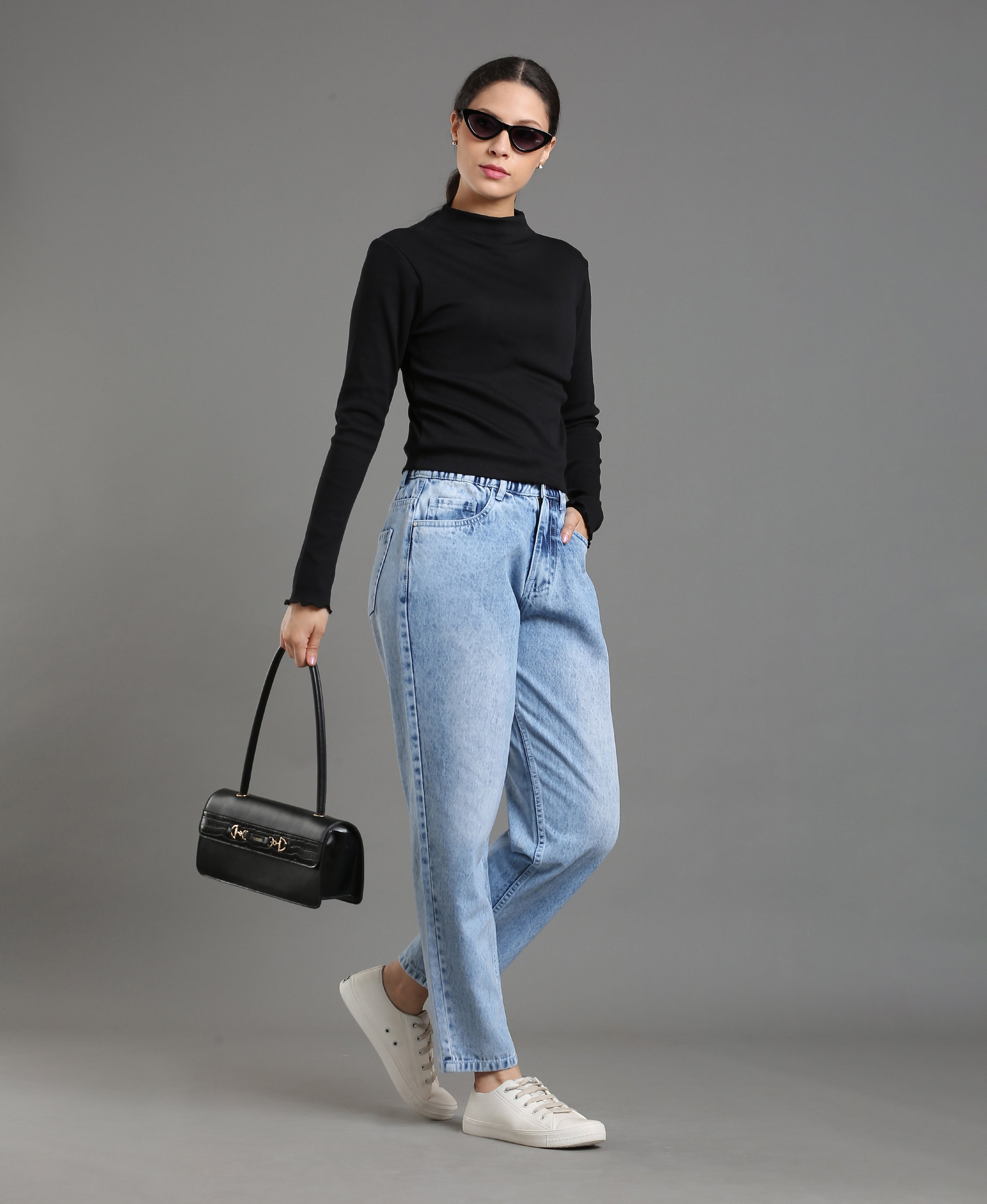 Noir Rib Knit Crop Top