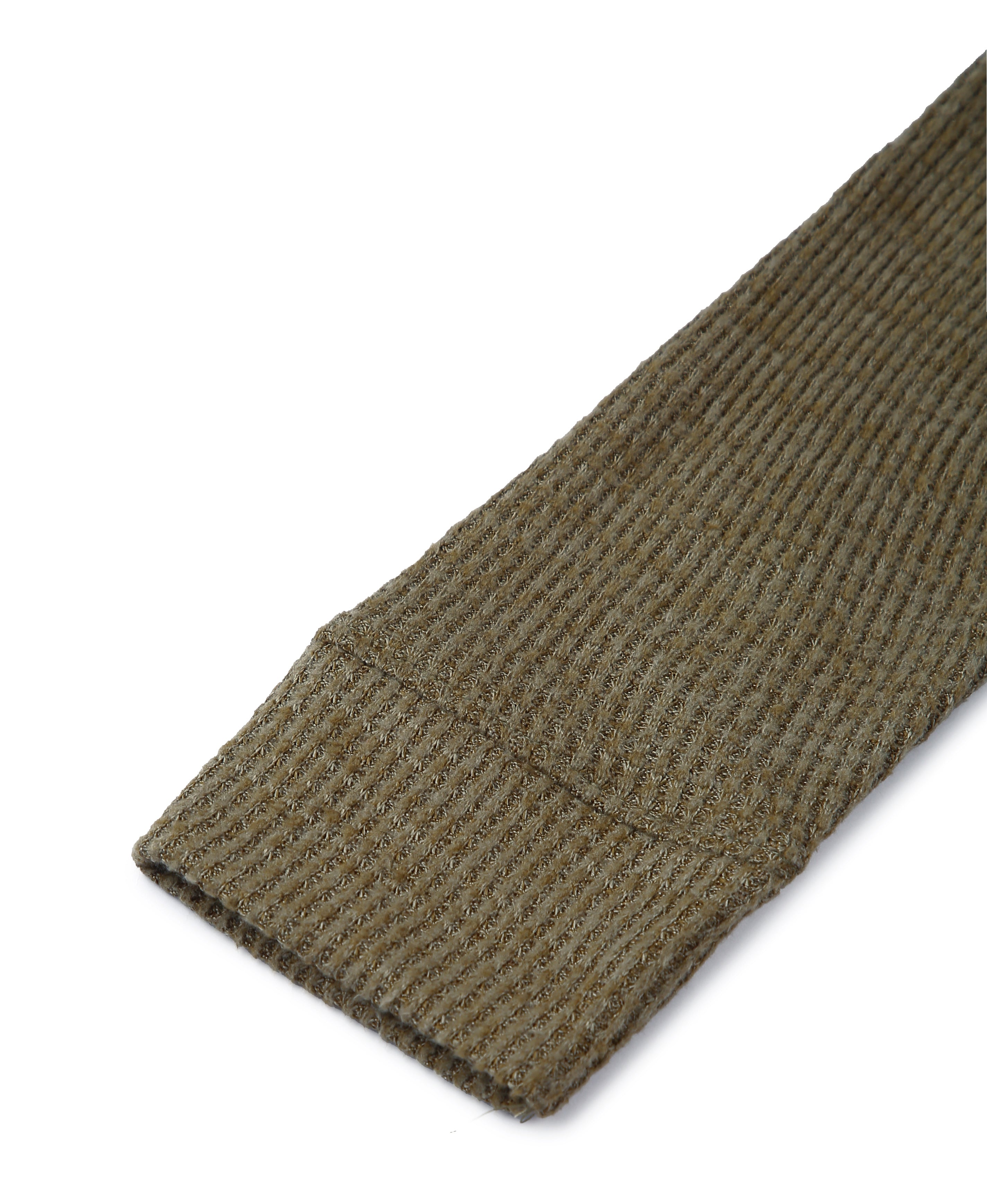 Olive Waffle High Neck Tee