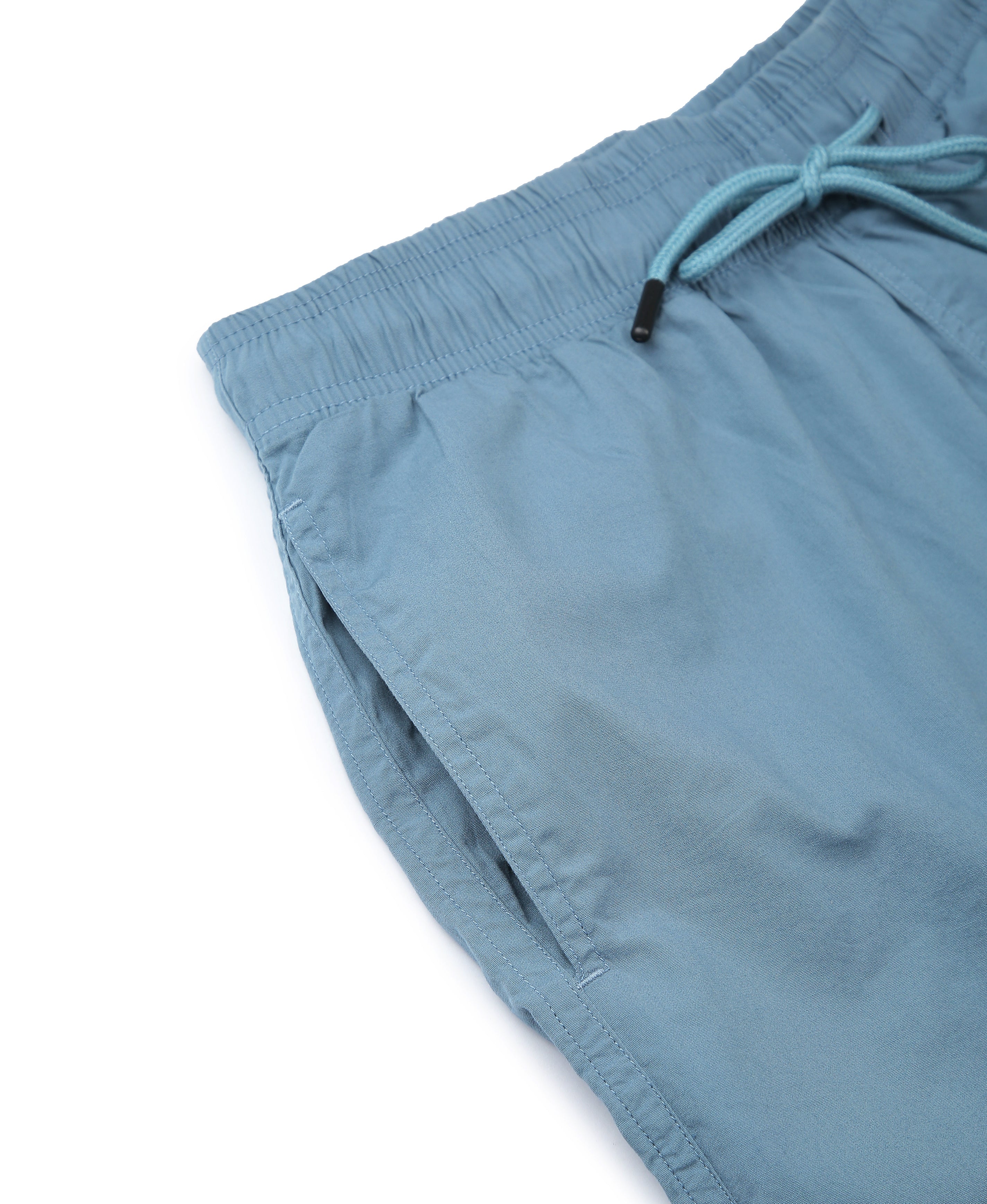 Teal Tide Cotton Shorts